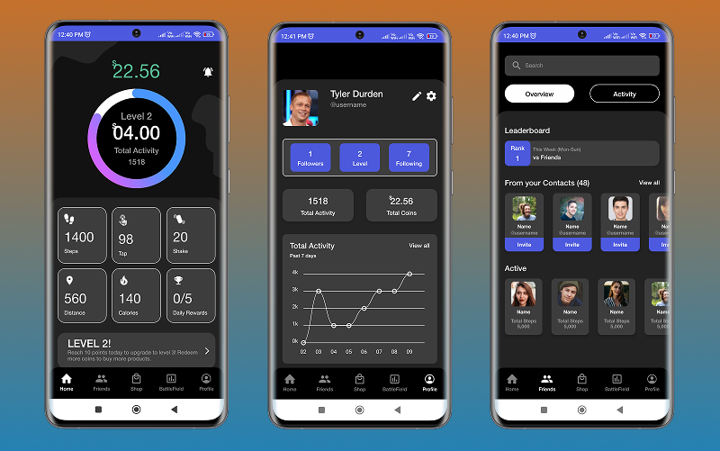 TapShakeWalk App
