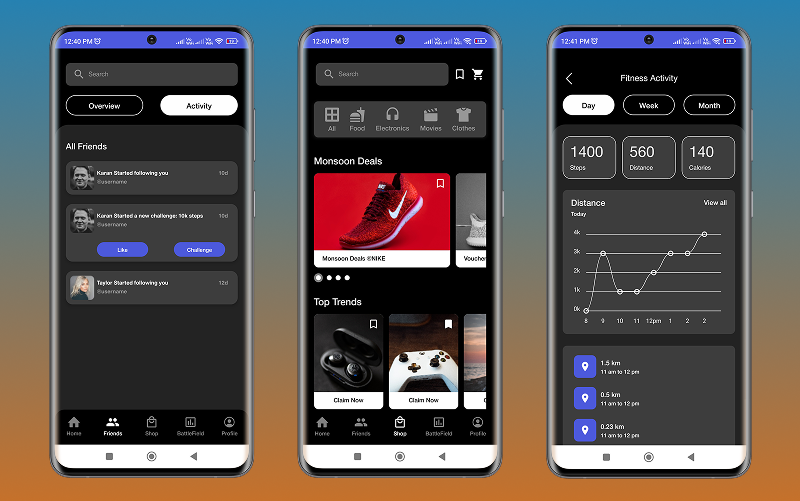 TapShakeWalk App